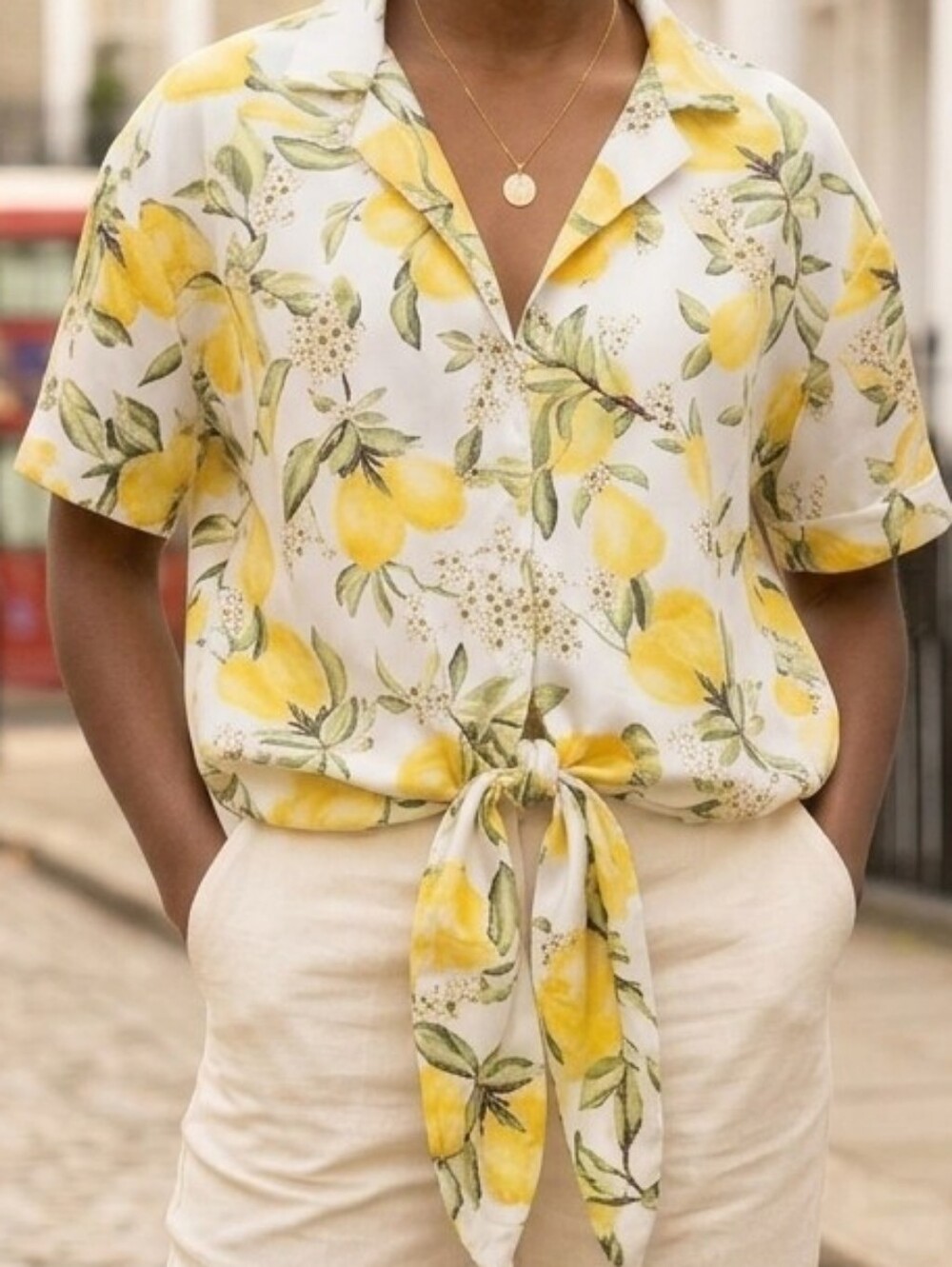 Yellow Floral Blouse